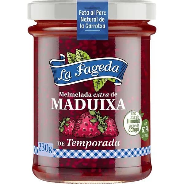 Mermelada de fresa de temporada LA FAGEDA, frasco 230 g - 0.23 kg - Imagen del producto en Findit