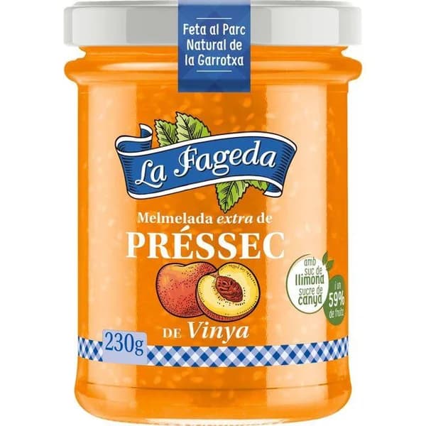 Mermelada de melocotón de Vinya LA FAGEDA, frasco 230 g - 0.23 kg - Imagen del producto en Findit