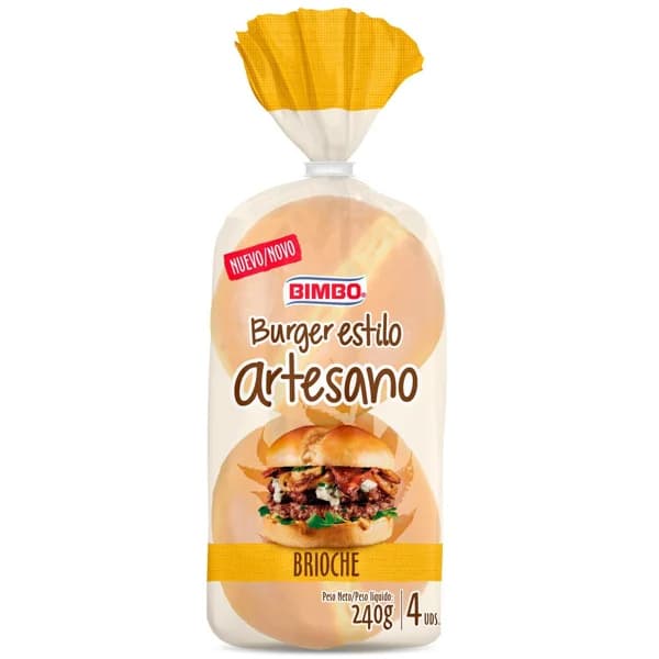 Burguer brioche BIMBO, 4 uds, paquete 240 g - 0.24 kg - Imagen del producto en Findit
