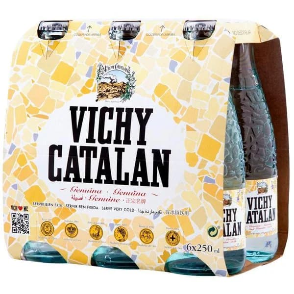 Agua mineral con gas VICHY CATALAN, pack 6x30 cl - 1.8 l - Imagen del producto en Findit