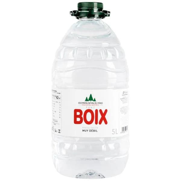 Agua mineral natural mineralización muy débil FONT BOIX 5 l - 5 l - Imagen del producto en Findit
