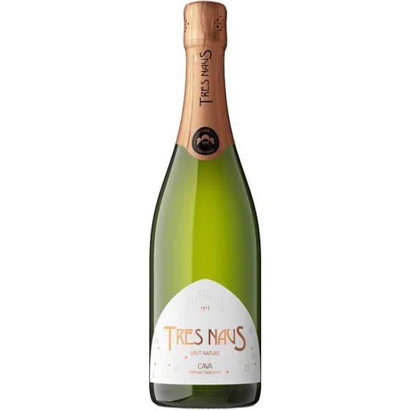 Cava Brut Nature LES TRES NAUS, botella 75 cl - 0.75 l - Imagen del producto en Findit