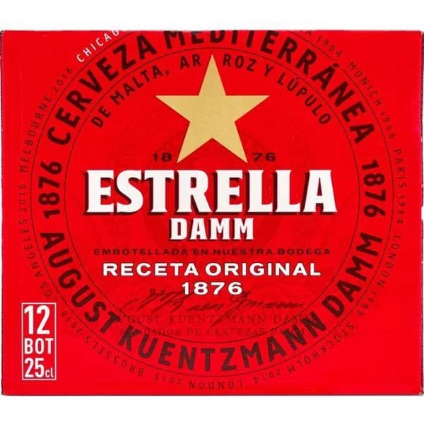 Cerveza ESTRELLA DAMM, pack 12x25 cl - 3 l - Imagen del producto en Findit