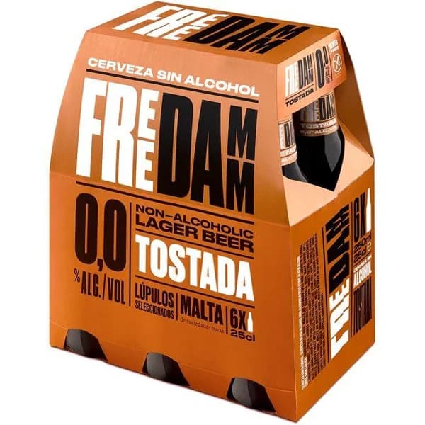 Cerveza tostada FREE DAMM, pack botella 6x25 cl - 1.5 l - Imagen del producto en Findit