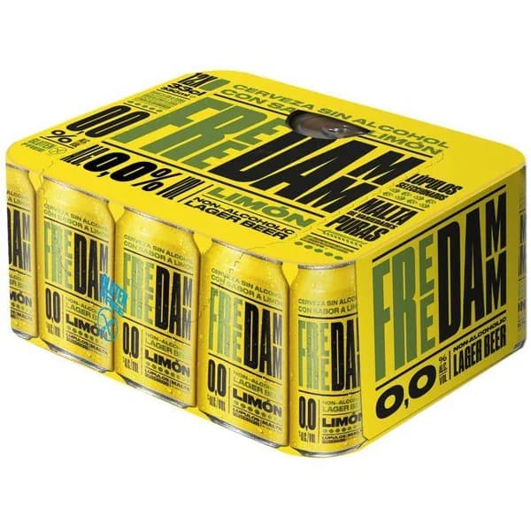 Cerveza limón FREE DAMM, pack lata 12x33 cl - 3.96 l - Imagen del producto en Findit