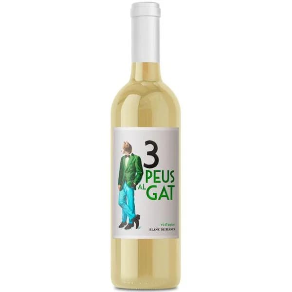 Vino blanco D.O. Penedés TRES PEUS AL GAT, botella 75 cl - 0.75 l - Imagen del producto en Findit