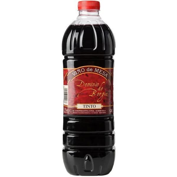 Vino Tinto de mesa BORJA, garrafa 2 litros - 2 l - Imagen del producto en Findit