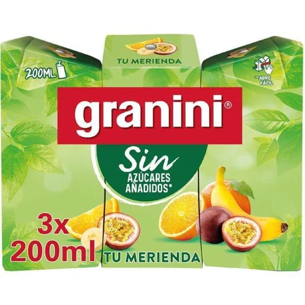 Zumo Tu merienda sin GRANINI, pack 3x200 ml - 1 ud - Imagen del producto en Findit