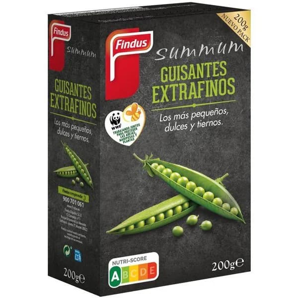 Guisante extrafino FINDUS Summum, caja 200 g - 0.2 kg - Imagen del producto en Findit