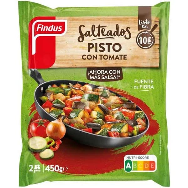 Pisto con tomate FINDUS, bolsa 450 g - 0.45 kg - Imagen del producto en Findit