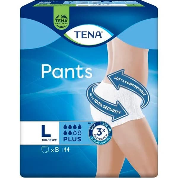 Pants de incontinencia plus Talla L TENA, paquete 9 uds - 9 ud - Imagen del producto en Findit