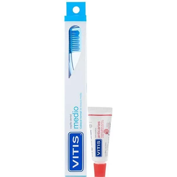 Cepillo medio VITIS, pack 1 ud + dentífrico gratis - 1 ud - Imagen del producto en Findit