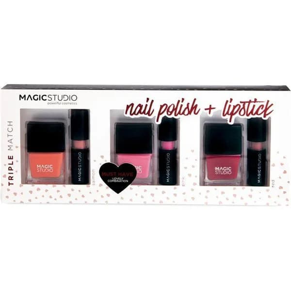 Set 3 match labios y uñas MAGIC STUDIO, pack 1 ud - 1 ud - Imagen del producto en Findit