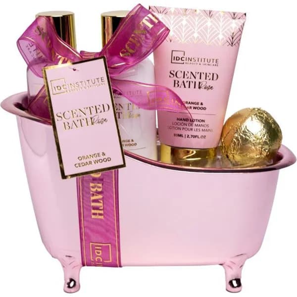 Set bañera rose 4 piezas IDC INSTITUTE, pack 1 ud - 1 ud - Imagen del producto en Findit