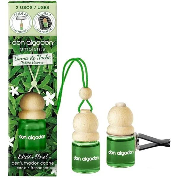 Ambientador de coche dama de noche DON ALGODÓN, pack 1 ud - 1 ud - Imagen del producto en Findit