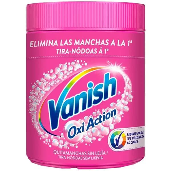Quitamanchas en polvo VANISH ACTIVE OXI PINK, bote 480 g - 0.48 kg - Imagen del producto en Findit