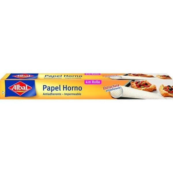 Papel para horno ALBAL, rollo 4 metros - 4 ud - Imagen del producto en Findit
