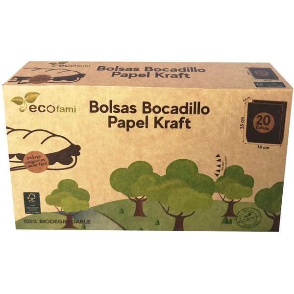 Bolsa de papel KRAFT, caja 20 uds - 20 ud - Imagen del producto en Findit
