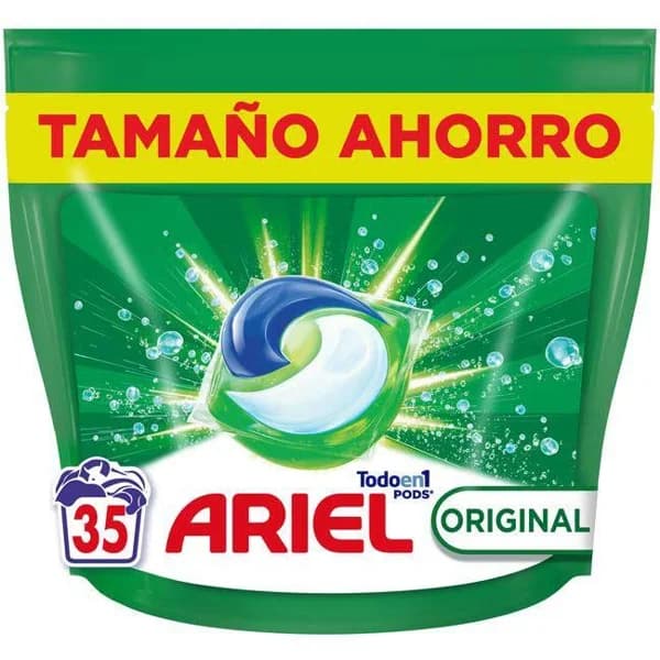 Detergente original en cápsulas ARIEL, bolsa 35 dosis - 35 ud - Imagen del producto en Findit