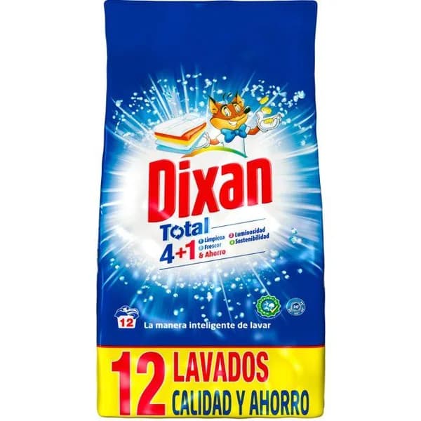 Detergente en polvo DIXAN, bolsa 12 dosis - 12 ud - Imagen del producto en Findit
