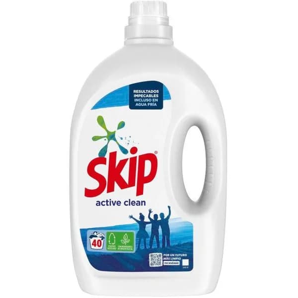 Detergente líquido SKIP ACTIVE CLEAN, botella 40 dosis - 40 ud - Imagen del producto en Findit