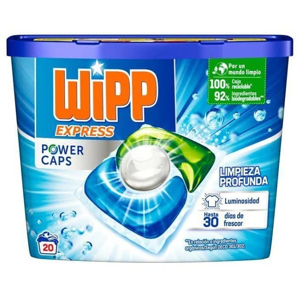Detergente en cápsulas WIPP POWER, maleta 20 dosis - 20 ud - Imagen del producto en Findit
