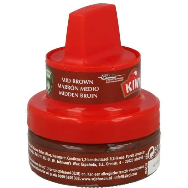 Crema marrón medio para calzado KIWI, tarro aplicador 1 ud - 1 ud - Imagen del producto en Findit