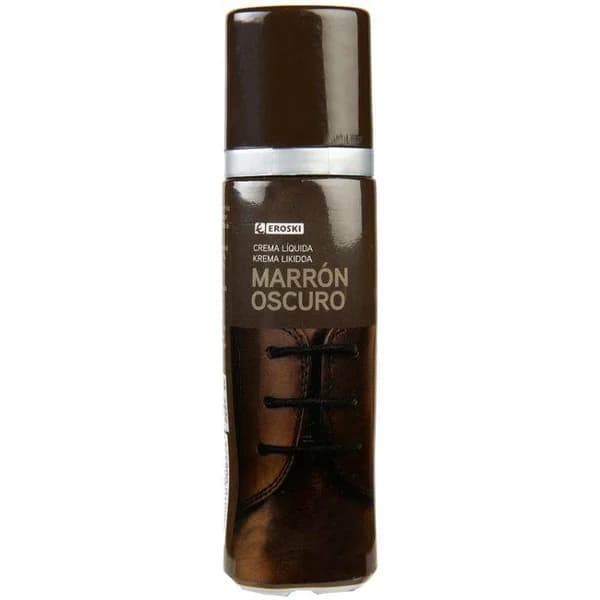 Crema liq. marrón oscurro para calzado EROSKI, aplicador 1 ud - 1 ud - Imagen del producto en Findit