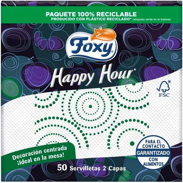 Servilleta Happy Hour FOXY, paquete 50 uds - 50 ud - Imagen del producto en Findit