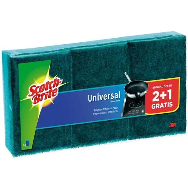 Estropajo azul no raya SCOTH-BRITE, pack 3 unid. - 1 ud - Imagen del producto en Findit
