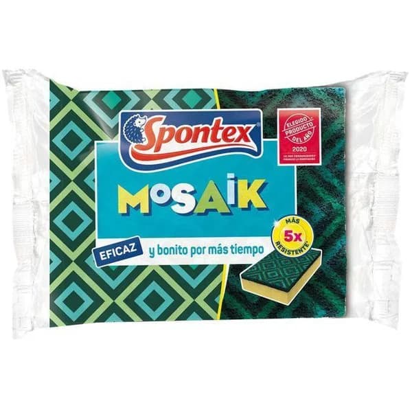 Estropajo universal mosaik stop grasa SPONTEX, pack 2 uds - 2 ud - Imagen del producto en Findit