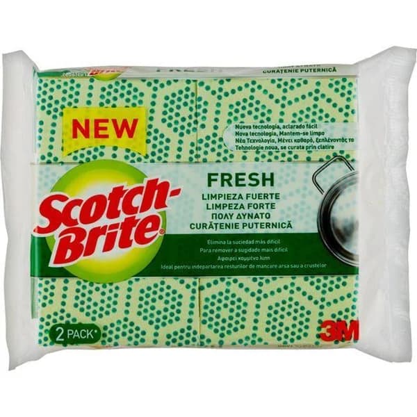 Estropajos fresh classic verde SCOTCH-BRITE, pack 2 uds. - 1 ud - Imagen del producto en Findit