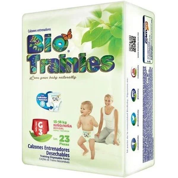 Bio Trainies Bragapañal talla grande 15-18 kg MOLTEX BIO, 23 uds - 23 ud - Imagen del producto en Findit