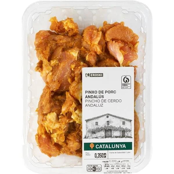 Pincho andaluz sin palo EROSKI, bandeja 350 g - 0.35 kg - Imagen del producto en Findit