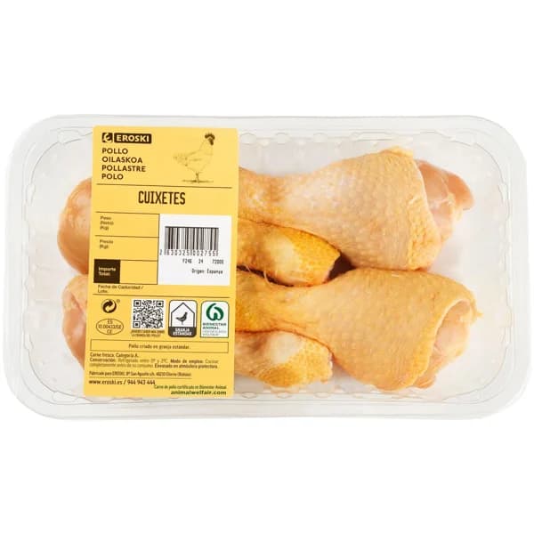 Jamoncito de pollo EROSKI, bandeja aprox. 400 g - 0.4 kg - Imagen del producto en Findit