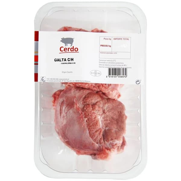Carrilleras de cerdo con hueso, bandeja aprox. 600 g - 1 ud - Imagen del producto en Findit