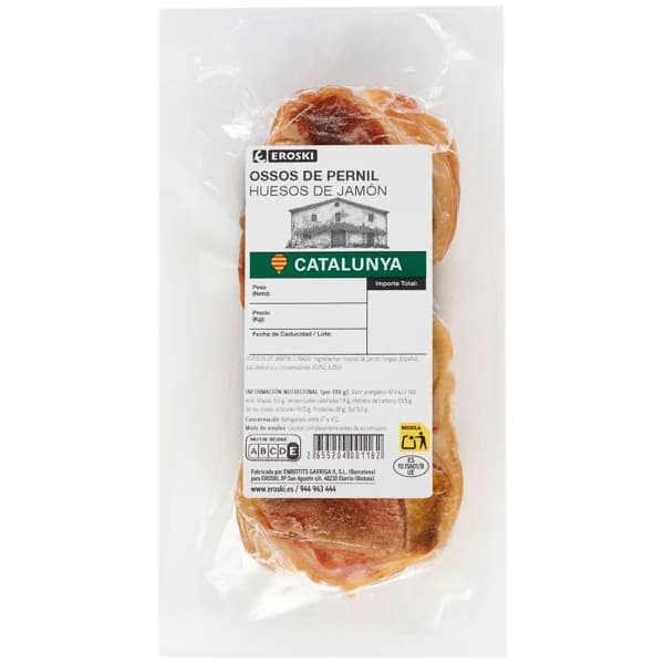 Huesos de jamón EROSKI, sobre aprox. 150 g - 0.15 kg - Imagen del producto en Findit