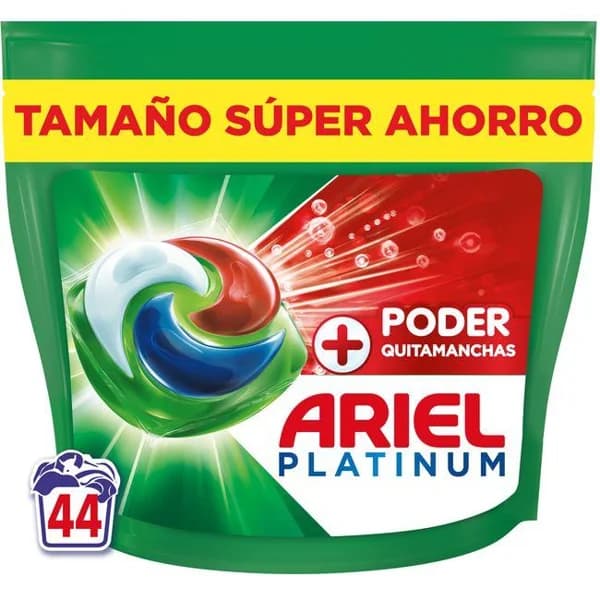 Detergente cápsula ARIEL Extra Poder Quitamanchas, caja 44 dosis - 44 ud - Imagen del producto en Findit