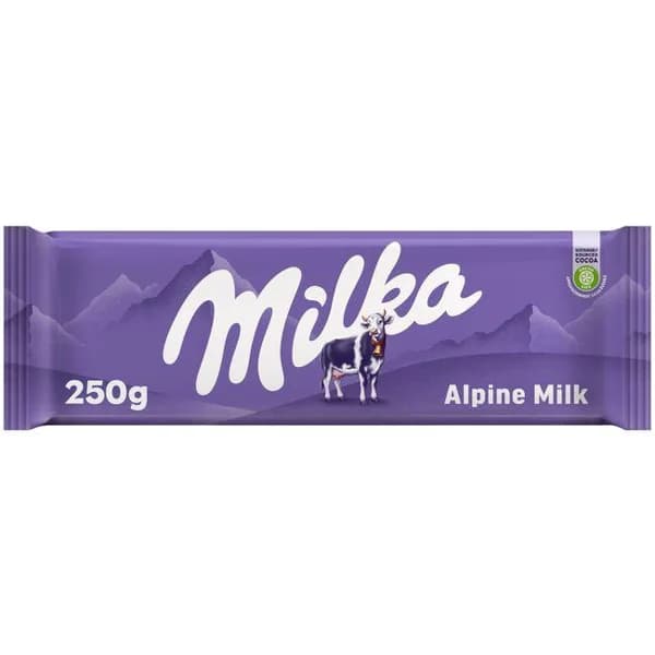 Chocolate con leche MILKA, tableta 250 gr - 0.25 kg - Imagen del producto en Findit