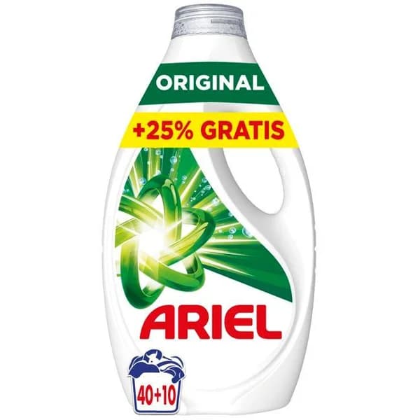 Detergente líquido ARIEL ORIGINAL, garrafa 40+10 dosis - 10 ud - Imagen del producto en Findit