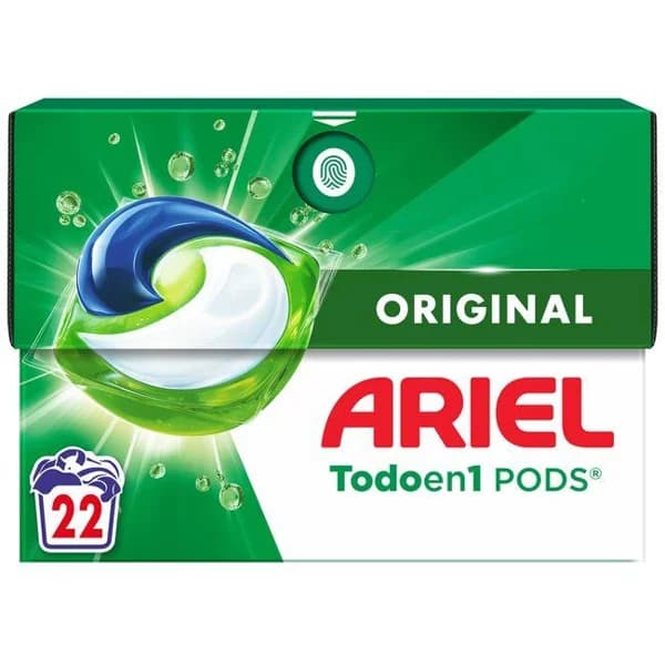 Detergente en cápsulas ARIEL ORIGINAL, caja 22 dosis - 22 ud - Imagen del producto en Findit