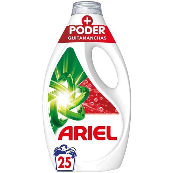 Detergente líquido ARIEL Extra Poder Quitamanchas 25 do - 25 ud - Imagen del producto en Findit