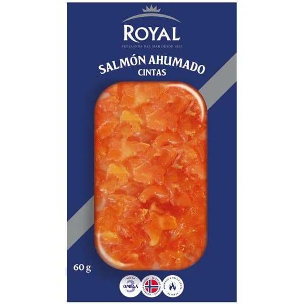Cintas de salmòn ahumado ROYAL, bandeja 60 g - 0.06 kg - Imagen del producto en Findit
