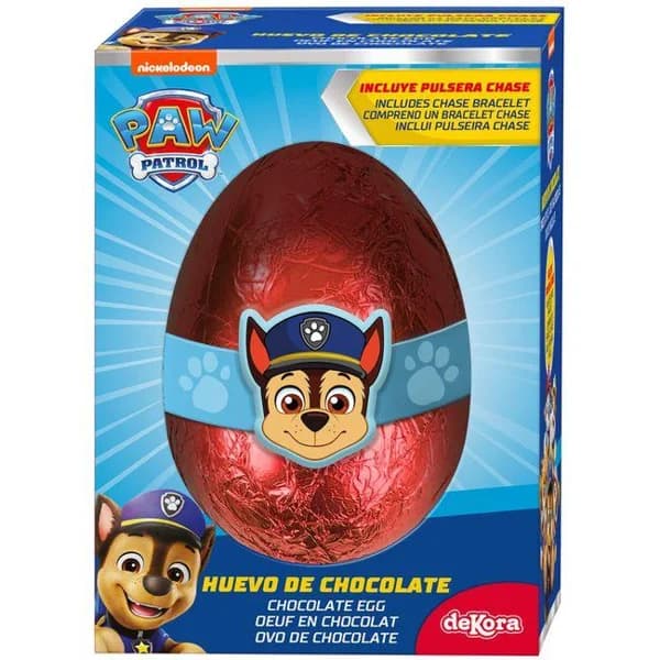 Huevo de chocolate con pulsera chase DEKORA, 1 ud, 55 g - 1 ud - Imagen del producto en Findit