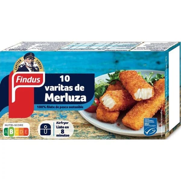 Varitas de pescado FINDUS, caja 250 g - 0.25 kg - Imagen del producto en Findit