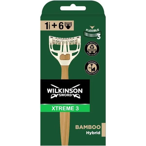 Máquina desechable mango Bamboo WILKINSON XTREME 3, pack 6 uds - 1 ud - Imagen del producto en Findit