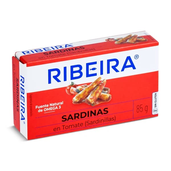 Sardinas en tomate Ribeira lata 55 g - 0.06 kg - Imagen del producto en Findit