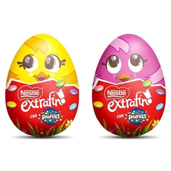 Huevo de chocolate con smarties Nestlé Extrafino 40 g - 1 ud - Imagen del producto en Findit