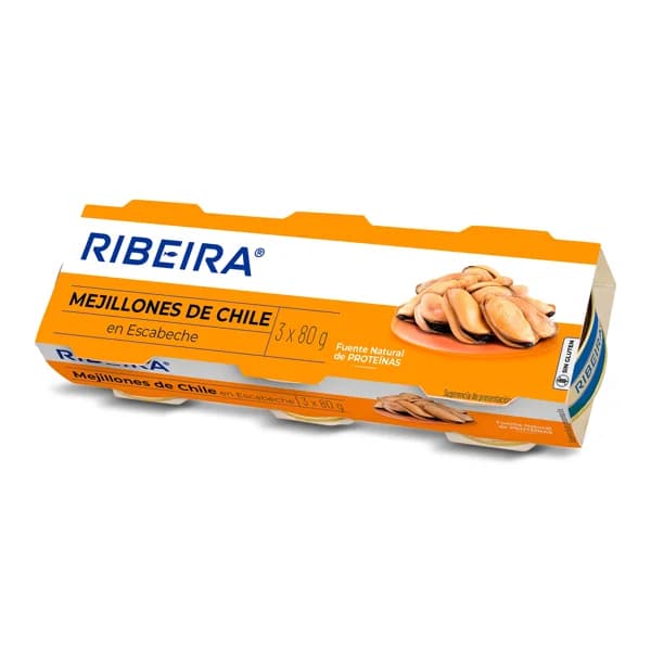 Mejillones en escabeche Ribeira lata 3 x 43 g - 0.13 ud - Imagen del producto en Findit