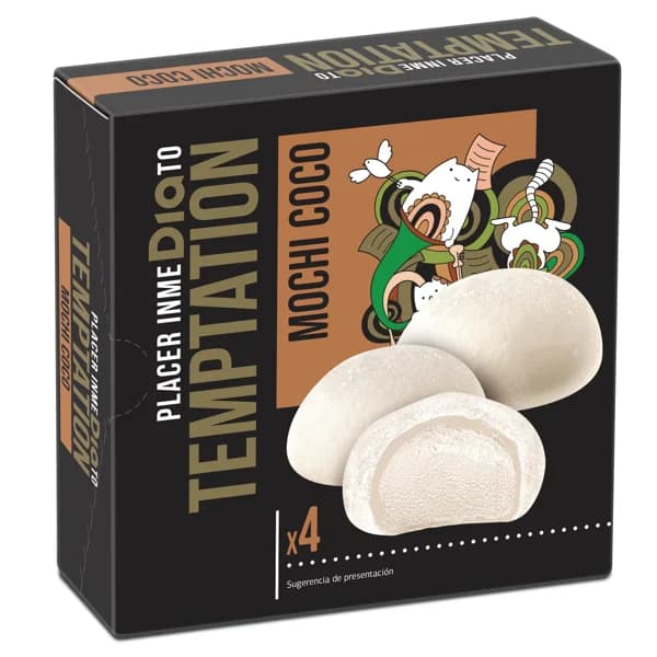 Helado mochi de coco 4 unidades Temptation de Dia estuche 140 g - 0.2 ud - Imagen del producto en Findit